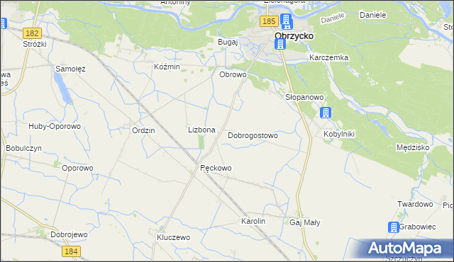 mapa Dobrogostowo, Dobrogostowo na mapie Targeo