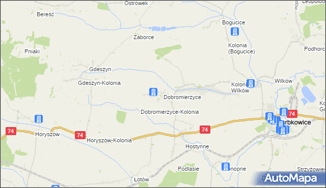 mapa Dobromierzyce, Dobromierzyce na mapie Targeo