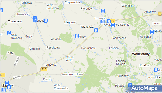 mapa Dobruchów, Dobruchów na mapie Targeo