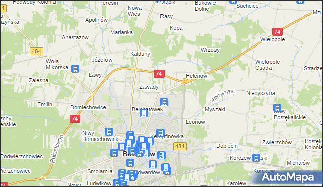 mapa Dobrzelów, Dobrzelów na mapie Targeo