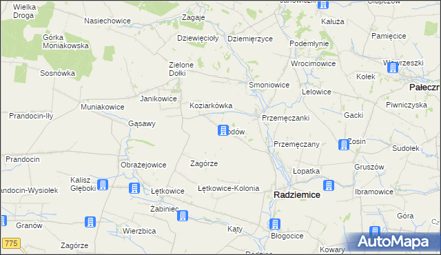 mapa Dodów, Dodów na mapie Targeo