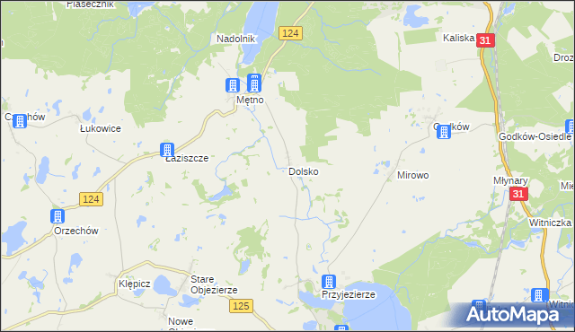 mapa Dolsko gmina Moryń, Dolsko gmina Moryń na mapie Targeo