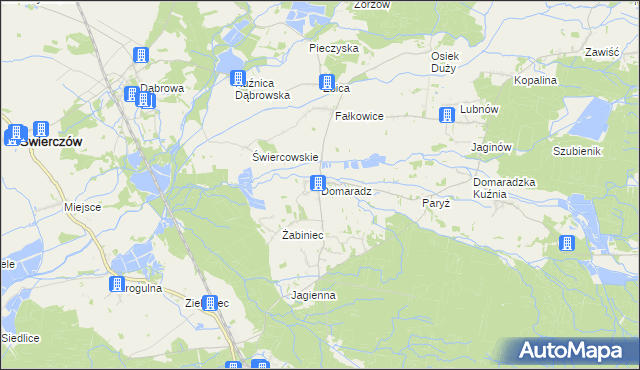 mapa Domaradz gmina Pokój, Domaradz gmina Pokój na mapie Targeo