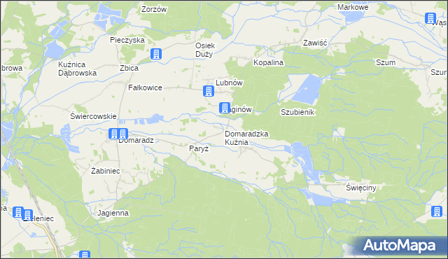 mapa Domaradzka Kuźnia, Domaradzka Kuźnia na mapie Targeo