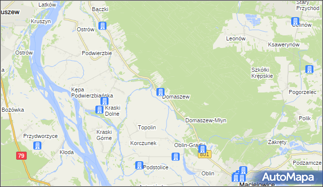 mapa Domaszew, Domaszew na mapie Targeo