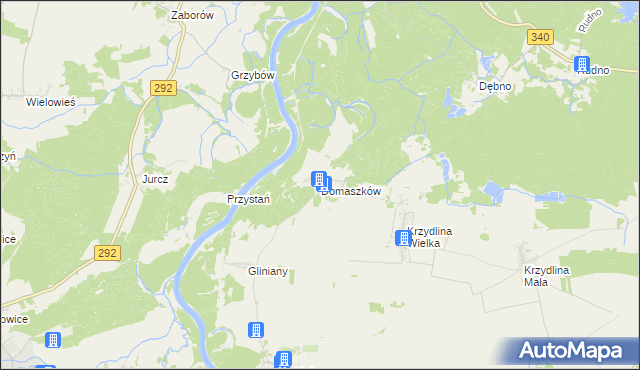 mapa Domaszków gmina Wołów, Domaszków gmina Wołów na mapie Targeo