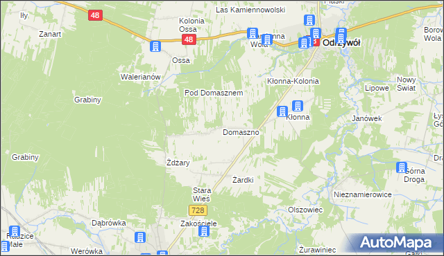 mapa Domaszno, Domaszno na mapie Targeo