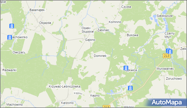 mapa Dominek, Dominek na mapie Targeo