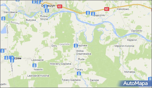 mapa Drażniew, Drażniew na mapie Targeo