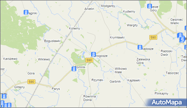 mapa Drogosze, Drogosze na mapie Targeo