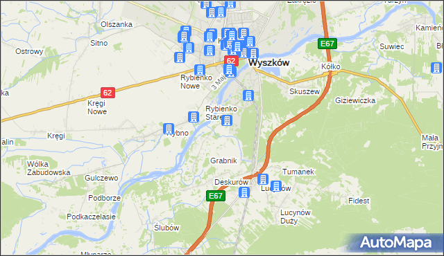 mapa Drogoszewo gmina Wyszków, Drogoszewo gmina Wyszków na mapie Targeo