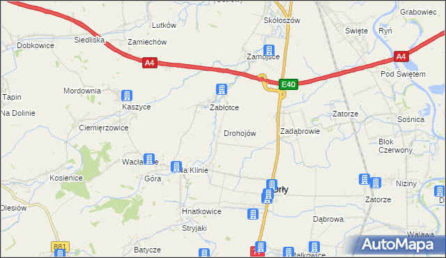 mapa Drohojów, Drohojów na mapie Targeo