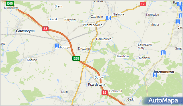 mapa Drożów, Drożów na mapie Targeo