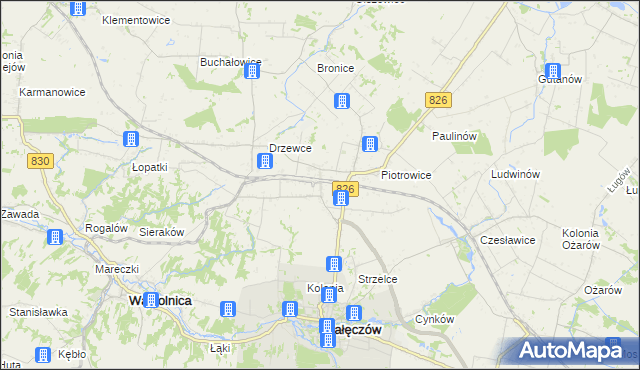 mapa Drzewce-Kolonia, Drzewce-Kolonia na mapie Targeo