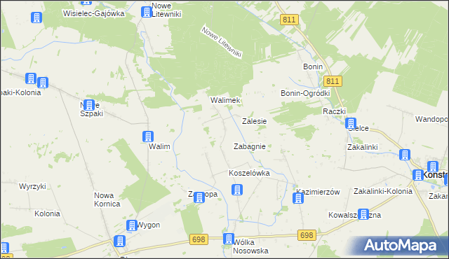 mapa Dubicze gmina Stara Kornica, Dubicze gmina Stara Kornica na mapie Targeo