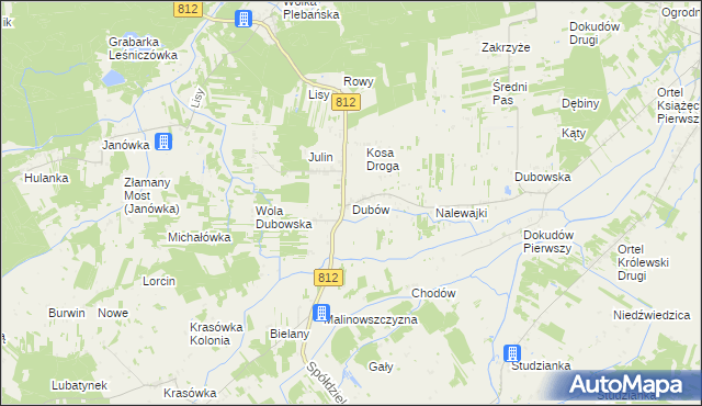 mapa Dubów, Dubów na mapie Targeo