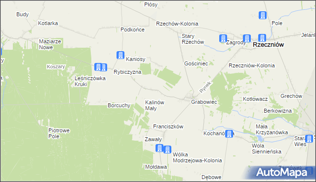 mapa Dubrawa, Dubrawa na mapie Targeo