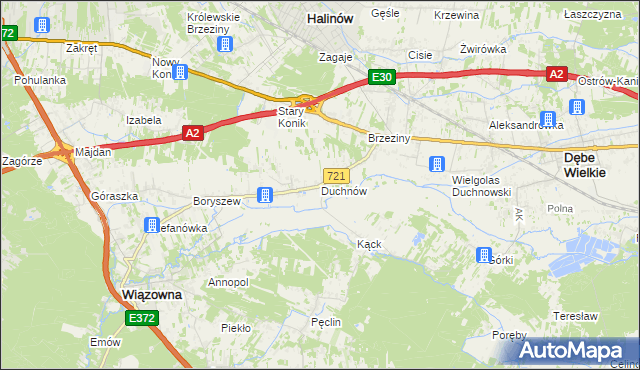 mapa Duchnów, Duchnów na mapie Targeo