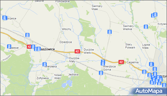 mapa Duczów Wielki, Duczów Wielki na mapie Targeo