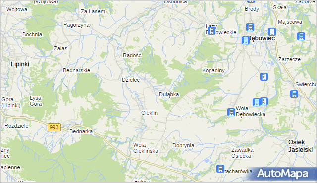 mapa Duląbka, Duląbka na mapie Targeo