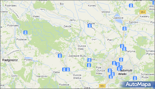 mapa Dulcza Mała, Dulcza Mała na mapie Targeo