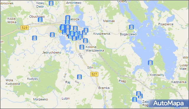 mapa Dury gmina Morąg, Dury gmina Morąg na mapie Targeo