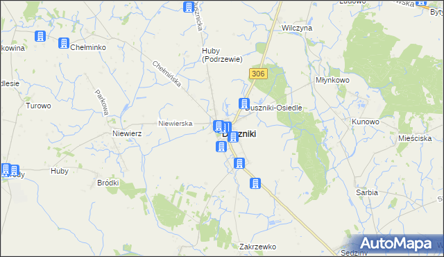 mapa Duszniki powiat szamotulski, Duszniki powiat szamotulski na mapie Targeo