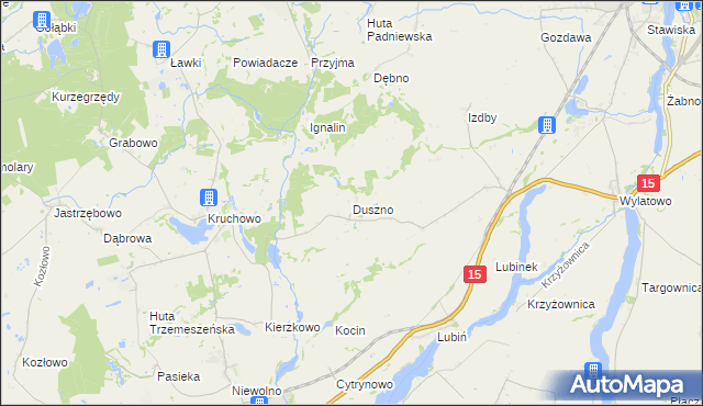 mapa Duszno, Duszno na mapie Targeo