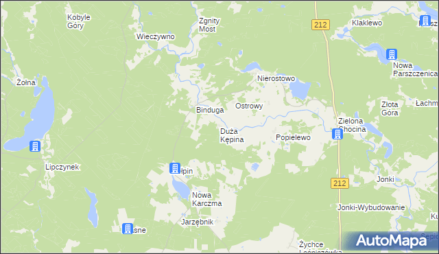 mapa Duża Kępina, Duża Kępina na mapie Targeo