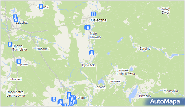 mapa Duże Krówno, Duże Krówno na mapie Targeo