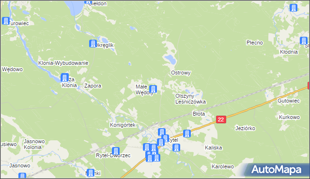 mapa Duże Wędoły, Duże Wędoły na mapie Targeo