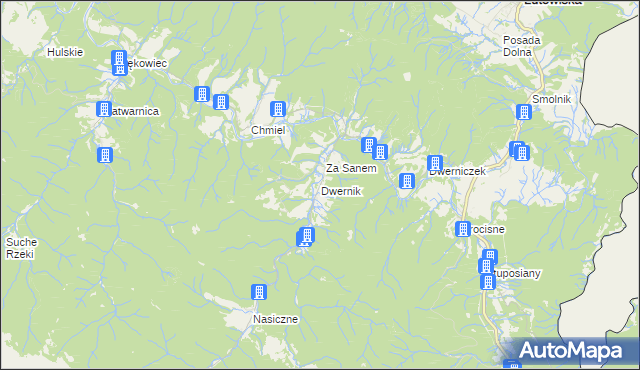 mapa Dwernik, Dwernik na mapie Targeo