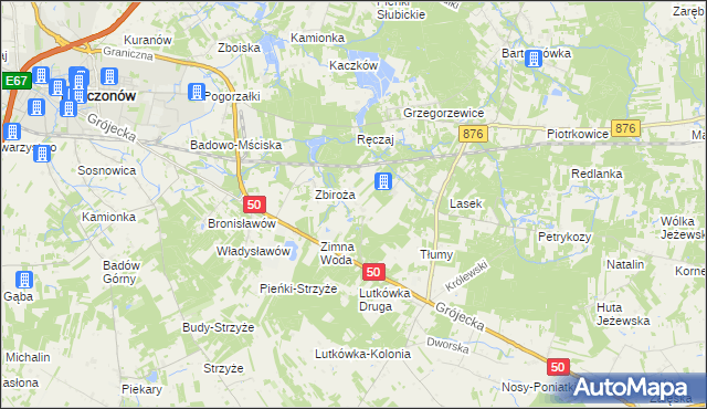 mapa Dwórzno gmina Mszczonów, Dwórzno gmina Mszczonów na mapie Targeo