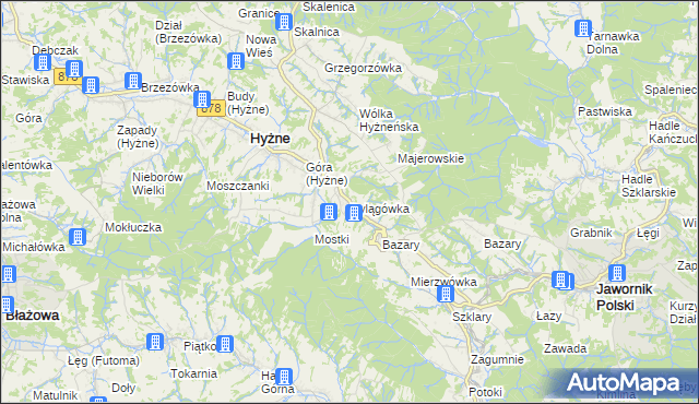 mapa Dylągówka, Dylągówka na mapie Targeo