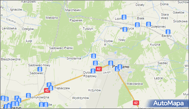 mapa Dylów Szlachecki, Dylów Szlachecki na mapie Targeo