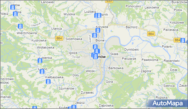 mapa Dynów, Dynów na mapie Targeo