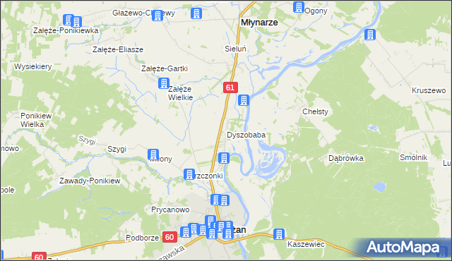 mapa Dyszobaba, Dyszobaba na mapie Targeo