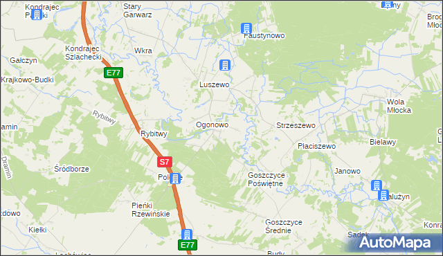 mapa Dziektarzewo, Dziektarzewo na mapie Targeo