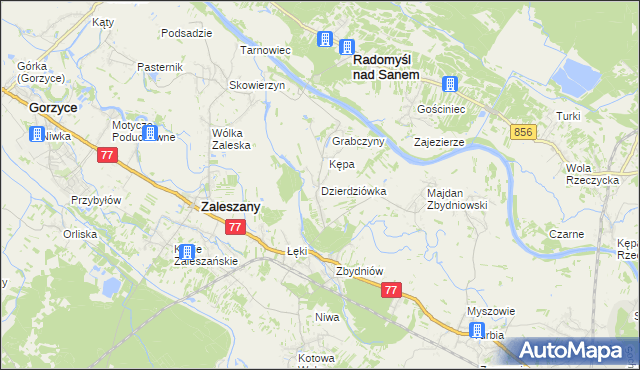 mapa Dzierdziówka, Dzierdziówka na mapie Targeo