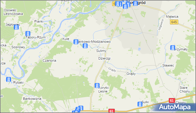 mapa Dzierzgi, Dzierzgi na mapie Targeo