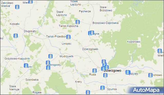 mapa Dzierzgówek gmina Dzierzgowo, Dzierzgówek gmina Dzierzgowo na mapie Targeo