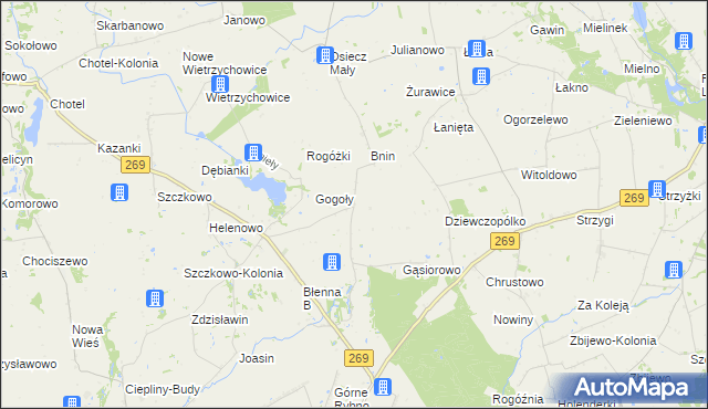 mapa Dziewczopole, Dziewczopole na mapie Targeo