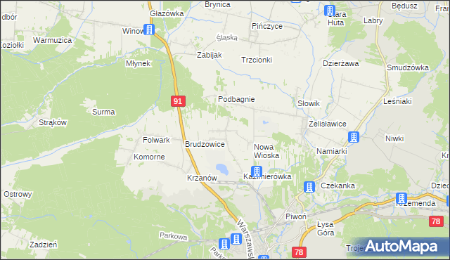 mapa Dziewki, Dziewki na mapie Targeo