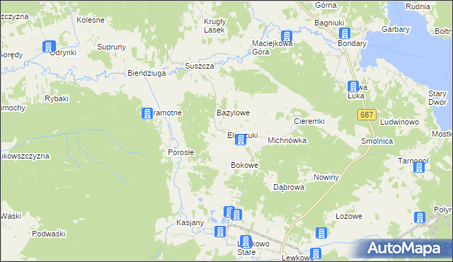 mapa Eliaszuki, Eliaszuki na mapie Targeo