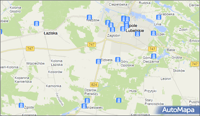 mapa Elżbieta, Elżbieta na mapie Targeo