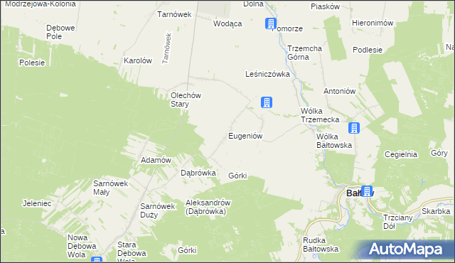 mapa Eugeniów, Eugeniów na mapie Targeo