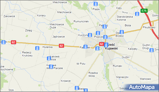 mapa Falborek, Falborek na mapie Targeo