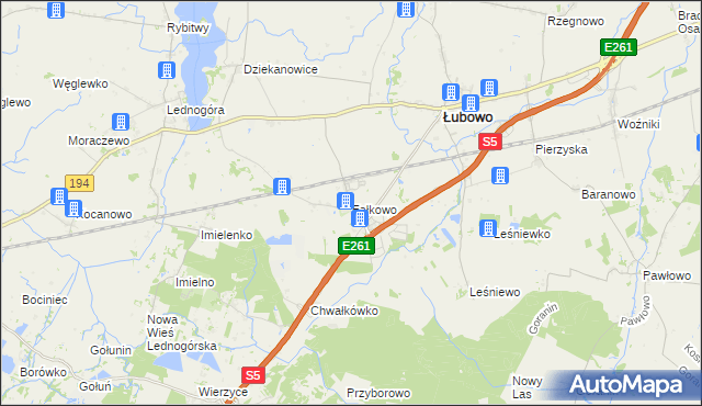 mapa Fałkowo, Fałkowo na mapie Targeo