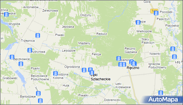 mapa Felicja, Felicja na mapie Targeo