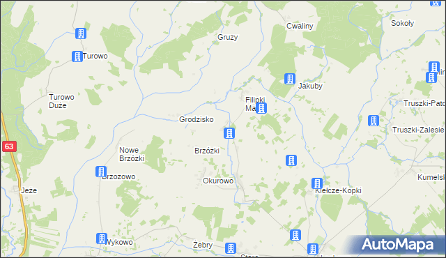 mapa Filipki Duże, Filipki Duże na mapie Targeo